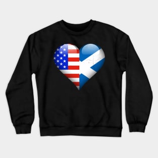 Half American Half Scottish - Gift for Scottish From Scotland Crewneck Sweatshirt